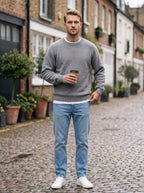 Men's Crew Neck Jumper | Relaxed, Non-Restrictive Fit | Soft Lightweight Knit for Effortless Layering