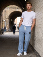 Men's Wide-Leg Trousers | Adjustable Drawstring Waist | Deep Side Pockets